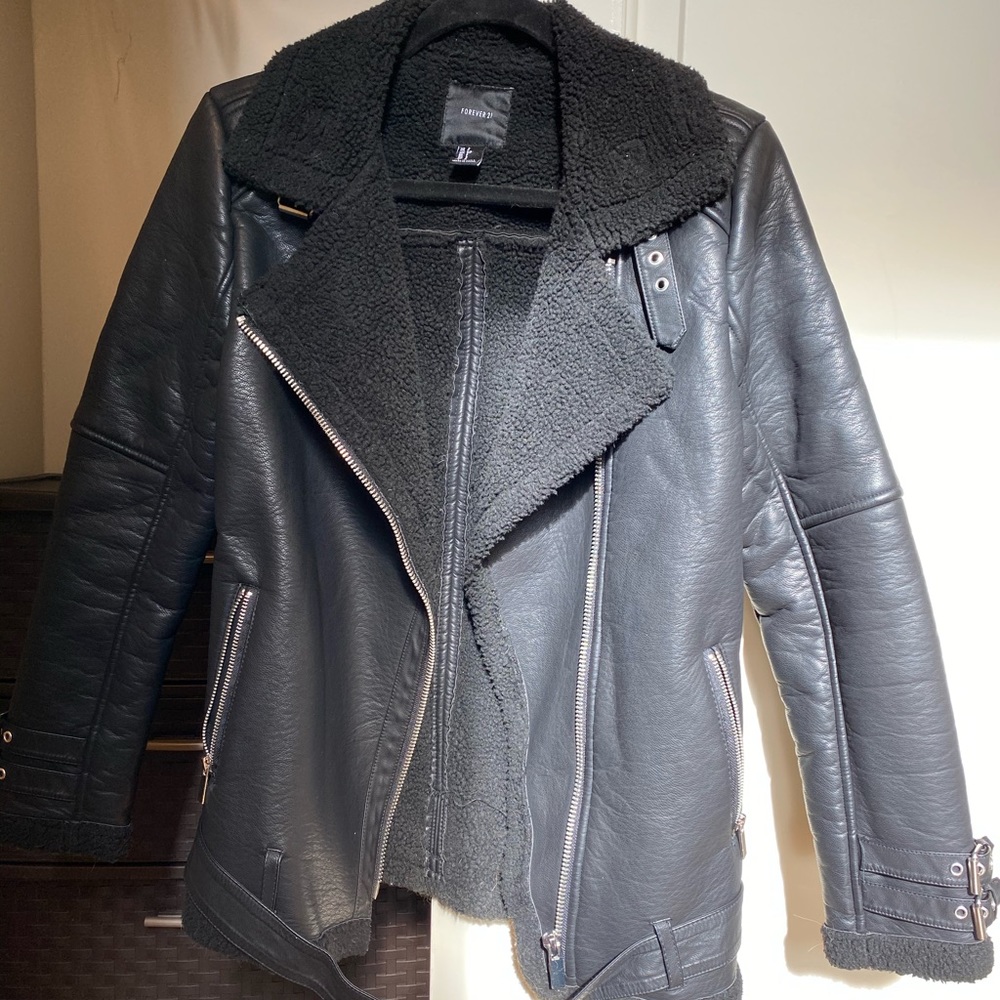 Forever 21 leather biker jacket
